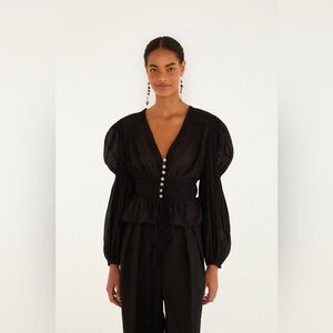 FARM RIO Black Long Sleeve Blouse